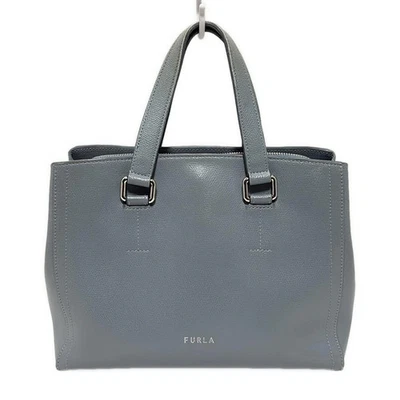 Auténtico bolso de mano FURLA Next - de cuero azul claro Foto 1 de 4