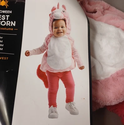 Halloween Vest Unicorn Toddler 12-18 Months Pink New with Tags Meijer - Image 1 of 4