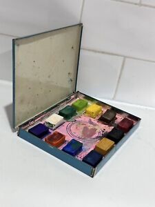 Vintage 1938 color craft Paint Pallet Set 38 Toykraft USA MADE Water Colors