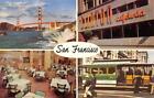 SAN FRANCISCO, CA Clinton Cafeteria Market St. Cable Car 1950s Vintage Postcard