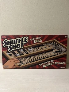 Schylling Shuffle Shot Board Game w/ 4 White Disks 4 Black Disks Test Your Skill - Picture 1 of 4