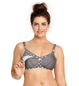 Anita 5034 Stone (Grey) Polka Dots Nursing Bra NWT Large Sizes - Picture 1 of 1