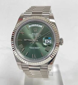 Rolex DAY-DATE 40 White Gold 228239 President Olive Green 40mm  - Picture 1 of 4