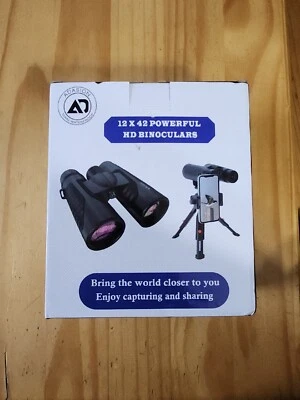 12x42 HD Binoculars for Adults with Universal Phone Adapter - High Power Bino... - Image 1 of 3