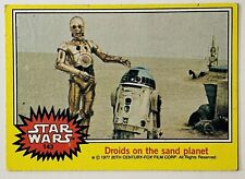 1977 Star Wars Card #143 Droids On The Sand Planet Yellow Series