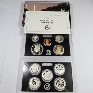 2020 S - US Mint SILVER Proof 10 Coin Set w Box & COA #46719L - Picture 1 of 7