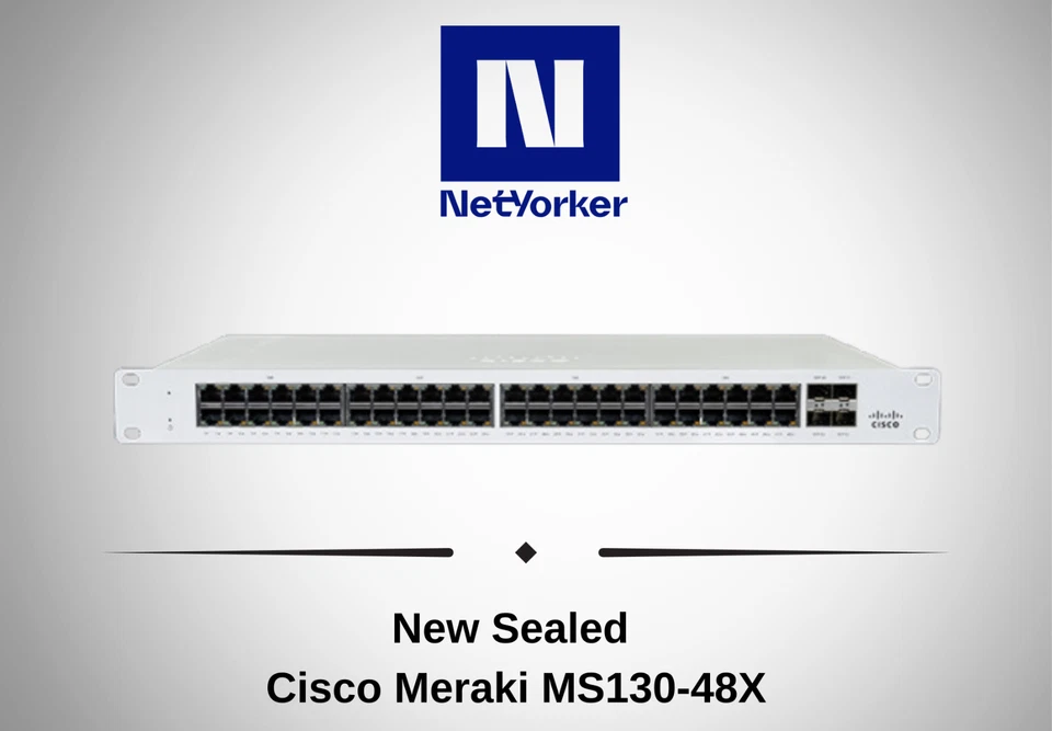 Cisco Meraki MS130-48X-HW 48Port Cloud Switch 40x 1GbE 8.5GbE UNCLAIMED