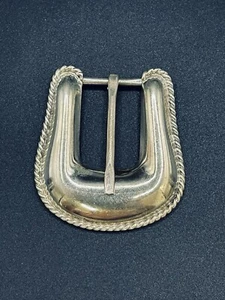 Fibbia per cintura vintage argento sterling 20 mm 33 grammi 925 Messico K25 - Foto 1 di 6