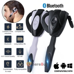 Trucker Wireless Headset Bluetooth 5.0 Earpiece Dual Mic Earbud Noise Cancelling - Picture 1 of 21