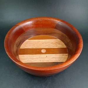 Turned Wood Bowl, Mixed Woods Light & Dark, Hand Crafted by Doug McNeil - Picture 1 of 8
