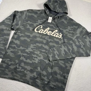 Cabelas Hoodie Mens XL Green Camo Fleece Lock-Up Outdoor Hunting Sweatshirt - Picture 1 of 8