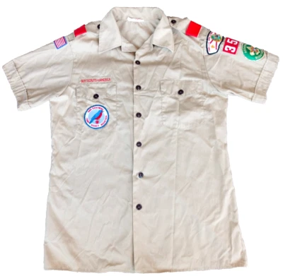 VTG Boy Scouts Mens M Uniform Shirt Patches Assistant Master Pinellas - Image 1 of 4