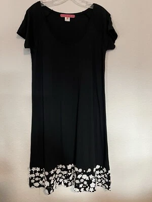 Vestido MANOUSH Mezcla Algodón con Adornos Florales Talla L Negro Foto 1 de 4