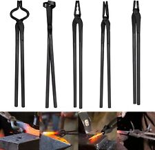 Knife Making Tongs Set Tools Blacksmith Bladesmith Tong Vise Anvil Forge 5 PCS
