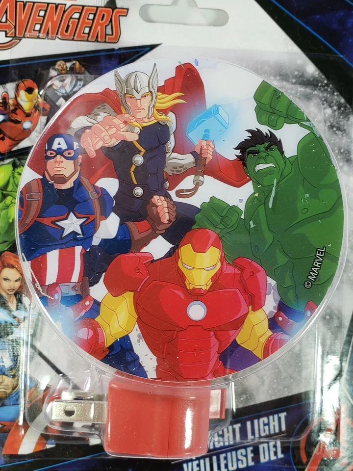 Avengers Led Night Light The Hulk, Iron Man, Captain America, Thor Rotary Shade - Image 1 of 4