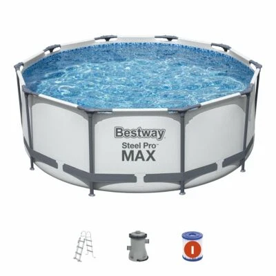 Bestway Swimming Pool Ø305x100 Steel Pro MAX Frame Pool Rund Schwimmbecken - Bild 1 von 4