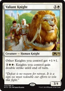 MTG - VALIANT KNIGHT - M19/Core Set 2019 (R) - Picture 1 of 1