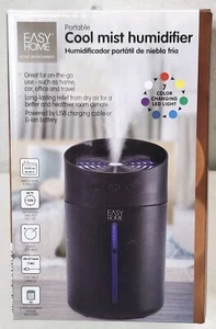Easy Home Mini USB Portable Cool Mist Humidifier W/ Color Changing LED Light - Picture 1 of 8