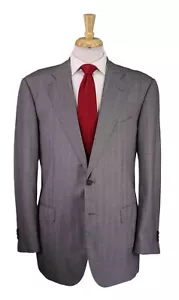 Pal Zileri Sartoriale Gray w/ Pink Stripes 2-Btn Wool-Silk Suit 44R - Picture 1 of 10