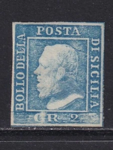 Italian States/Sicily 1859 Sassone 6g signed MLH VF / CAT VALUE $400 - Picture 1 of 2