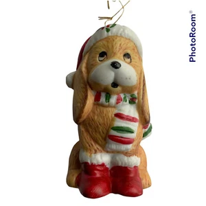 Santa Long Eared Dog Christmas Ornament Tree Trim Christmas Dog Ornament 3” - Picture 1 of 4