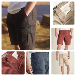 Pantaloncini cargo uomo marca UK top combattimento casual estate vacanza spiaggia cotone A 15 - Foto 1 di 35