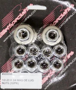 Billet Specialties 999996 Lug Nut, 1/2-20 in Thread, 13/16 in Hex Head Set of 10 - Picture 1 of 2