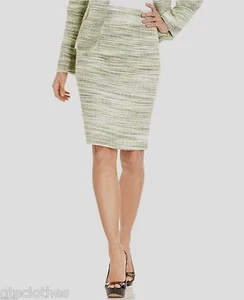 KASPER $79 NEW Green Space Dyed Textured Knee-Length Lined Skirt Plus 14W 0X QCO - Picture 1 of 3
