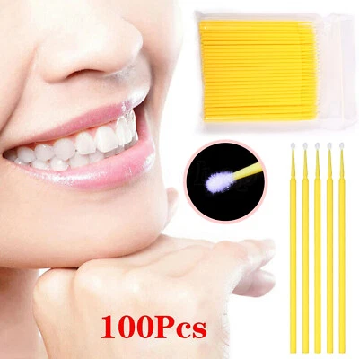 牙科微型涂抹器一次性化妆睫毛刷拭子睫毛膏棒美国 — 第 1/4 张图片