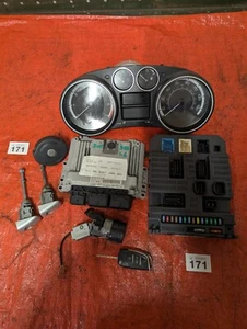 PEUGEOT 308 1.6 PETROL MANUAL ECU KIT & LOCK SET 9664738680 0261201505 - Picture 1 of 6