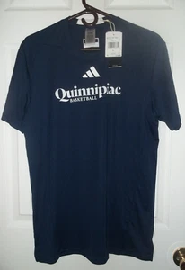 T-Shirt Basket Uomo Quinnipiac University Adidas - Navy - Taglia L - Nuova con etichette - Foto 1 di 6