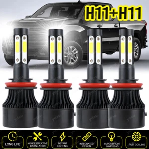 For Chevy Silverado 1500 2500 HD Crew Cab Pickup 2022-2024 4*LED Headlight Bulbs - Picture 1 of 15