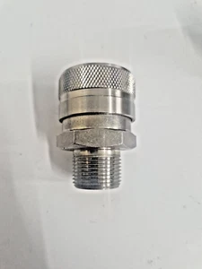 Swagelok S/S Kupplung Teil Nr. SS-QF12-B-12PM, 3/4 NPT Steckergewinde 316 Edelstahl - Bild 1 von 5