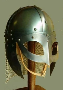 Battle Ready Viking Vendel Helm Spectacle Helmet Chain mail - Picture 1 of 3