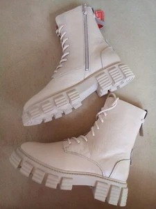 VIA MILANO-Boots, Stiefeletten, Schuhe, Gr. 39, Leder, Beige-NEU !!! - Bild 1 von 18