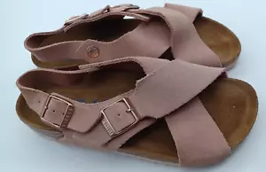 BIRKENSTOCK PINK SUEDE ANKLE STRAP TULUM SOFT FOOTBED - UK 3.5, EUR 36 NARROW - Imagen 1 de 15