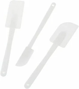3Pk Spatulas White hard Baking Scrapers Nonstick Cookware Utensils Cake Spatula - Picture 1 of 6