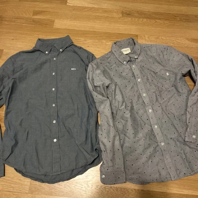 Camisa 2 Obey Propaganda Abotonada Para Hombres Azul Medio Denim Manga Larga Y2K Hipster Foto 1 de 4