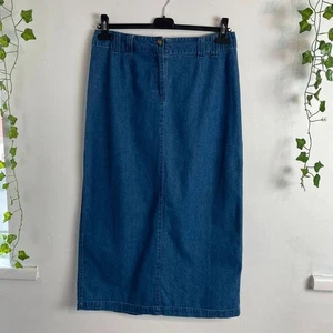 Orvis Classic Blue Denim Midi Skirt (Size 12) - Picture 1 of 6