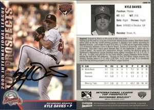 Kyle Davies Signed 2005 Choice International League Top Prospects AU - Picture 1 of 1