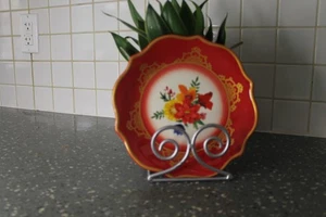 Pioneer Woman Set 4 "Winter Bouquet" rot Blumen 8,5" Urlaub Dessertteller NEU - Bild 1 von 2