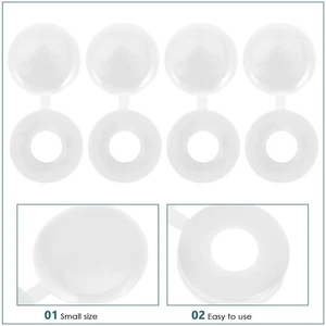 Tapones de rosca de 500 piezas: tapa de protección de pernos cubierta de tornillo con bisagras de plástico - Imagen 1 de 17