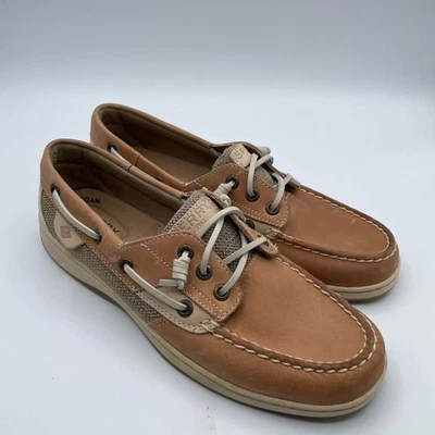 Zapatos de barco Sperry para mujer 8,5 tostados y marrones de cuero Songfish mocasín marinero preppy Foto 1 de 4