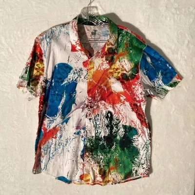 Camisa polo masculina manga curta Raffi Paint Splatter Picasso XL - Imagem 1 de 4