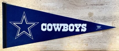 Capacete de futebol americano vintage Dallas Cowboys NFL Pennant 30" - Imagem 1 de 4