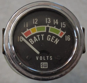 STEWART-WARNER BATTERY GENERATOR VOLT METER 375E USED - Picture 1 of 17