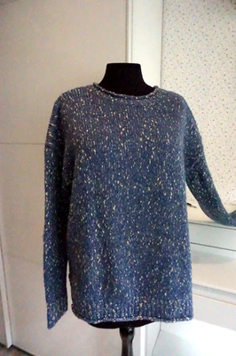 Springfield Strickpullover Regular Pullover für Damen Gr.M Blau - Bild 1 von 4