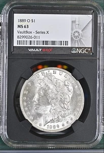 1889 "O" Morgan SILVER Dollar $1 NGC VaultBox X Series MS63 - Picture 1 of 2