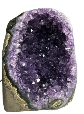 AMETHYSTDRUSE - VOLLPOLIERT - DRUSE AMETHYST EDELSTEIN GEODE BERGKRISTALL QUARZ - Bild 1 von 3