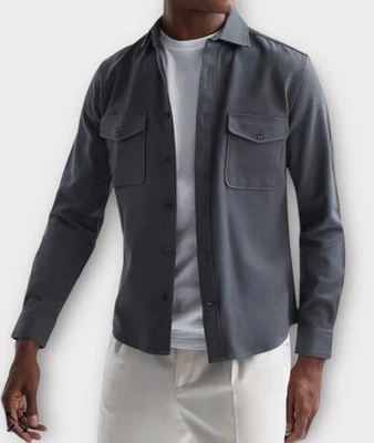 Reiss Men’s Arlo Cotton Canvas Button Up Overshirt XS Canvas Slim Fit NWT - Image 1 of 4